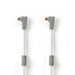 Bandridge Satellite Cable - F-Quick Male Angled - F-Quick Male Angled - 3.00 m - White, 