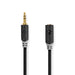 Nedis Stereo Audio Cable - 3.5 mm Male, 3.5 mm Female, Gold Plated, Anthracite - Window Box