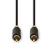 Nedis Digital Audio Cable - RCA Male, RCA Male, Gold Plated, Anthracite - Window Box