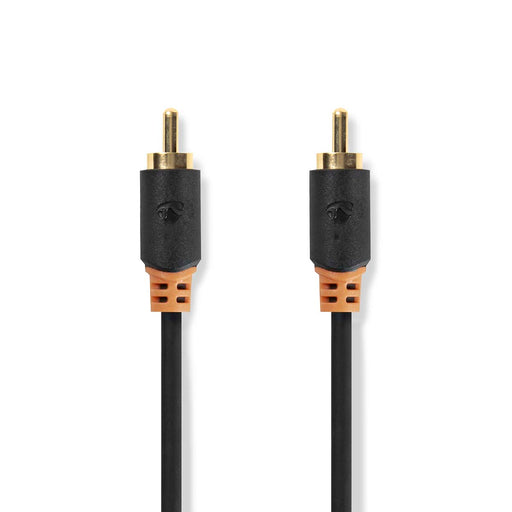 Nedis Digital Audio Cable - RCA Male, RCA Male, Gold Plated, Anthracite - Window Box