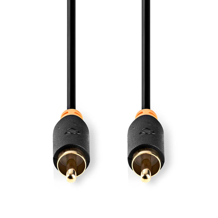 Nedis Digital Audio Cable - RCA Male, RCA Male, Gold Plated, Anthracite - Box