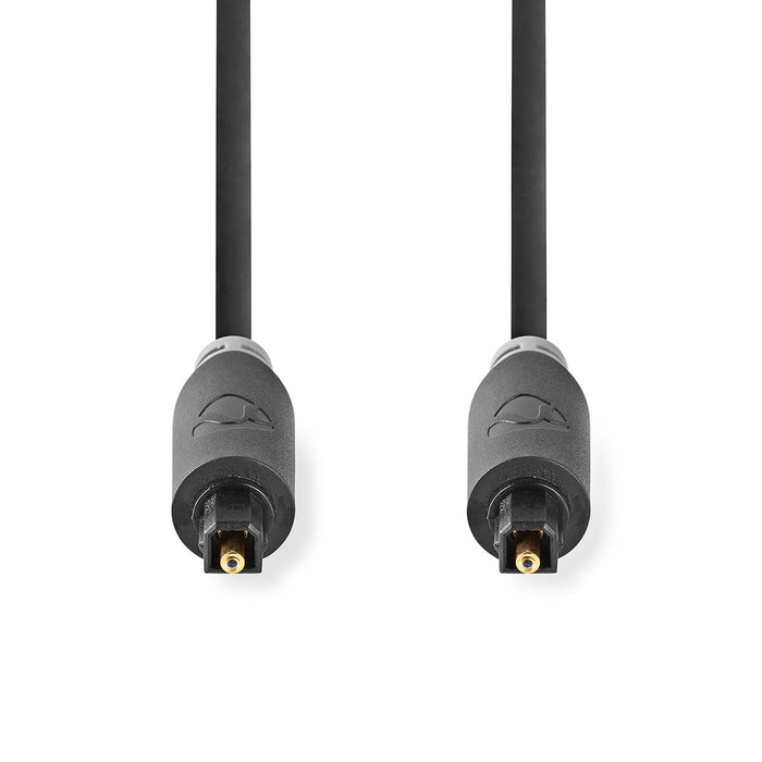 Nedis Optical Audio Cable - TosLink Male, TosLink Male, 1.00 m, Anthracite - Box