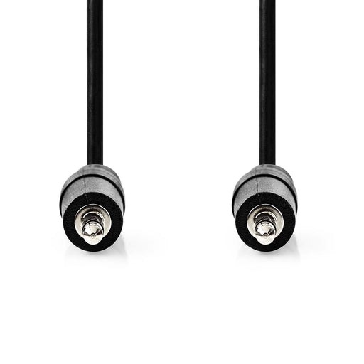 Nedis Stereo Audio Cable - 3.5 mm Male, 3.5 mm Male, Nickel Plated, Black - Blister