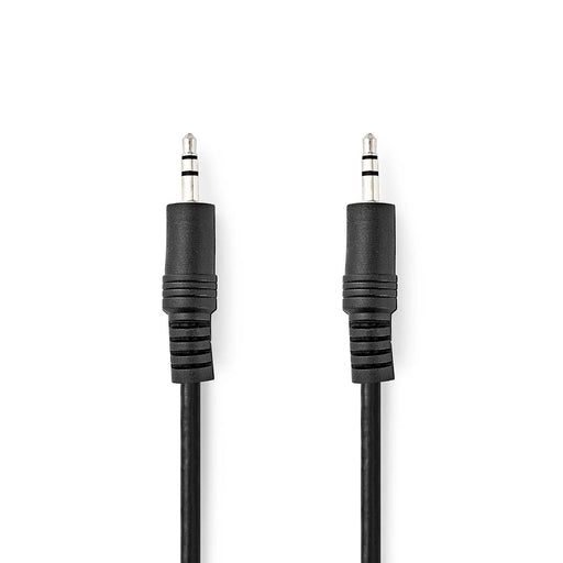 Nedis Stereo Audio Cable - 3.5 mm Male, 3.5 mm Male, Nickel Plated, Black - Blister