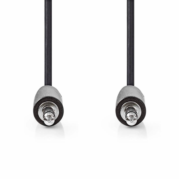 Nedis Stereo Audio Cable - 3.5 mm Male, 3.5 mm Male, Nickel Plated, Black - Box