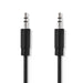 Nedis Stereo Audio Cable - 3.5 mm Male, 3.5 mm Male, Nickel Plated, Black - Box