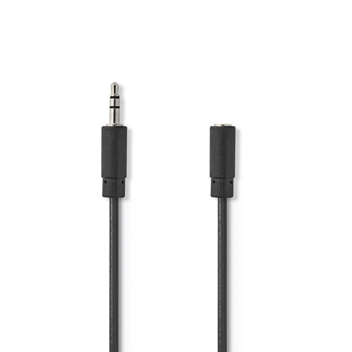 Nedis Stereo Audio Cable - 3.5 mm Male, 3.5 mm Female, Nickel Plated, Black - Box