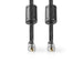 Nedis Stereo Audio Cable - 3.5 mm Male, 3.5 mm Male, Gold Plated, Anthracite - Clamshell