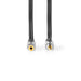 Nedis Stereo Audio Cable - 3.5 mm Male, 3.5 mm Female, Gold Plated, Anthracite - Box