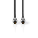 Nedis Optical Audio Cable - TosLink Male, TosLink Male, 0.80 m, Anthracite - Box