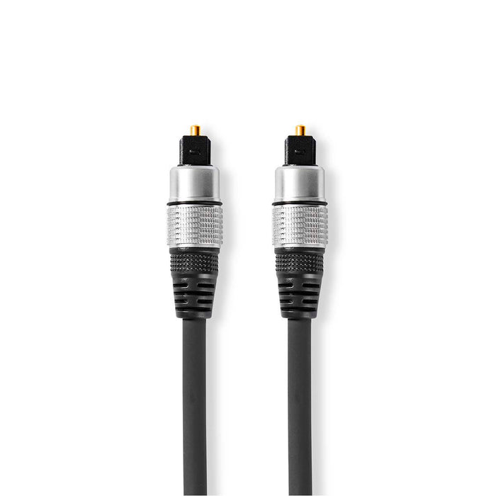 Nedis Optical Audio Cable - TosLink Male, TosLink Male, 0.80 m, Anthracite - Box