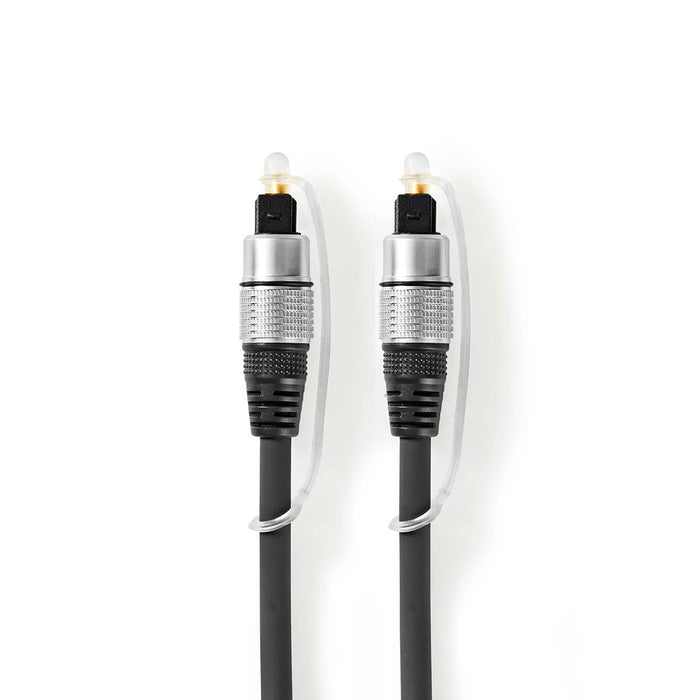 Nedis Optical Audio Cable - TosLink Male, TosLink Male, 0.80 m, Anthracite - Box