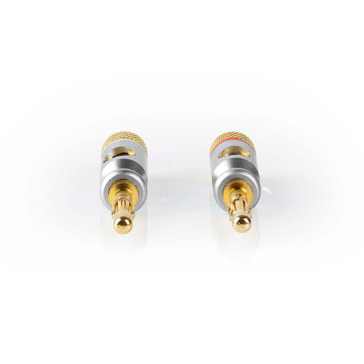 Nedis Banana Connector - Straight, Male, Gold Plated, 2 pcs - Box