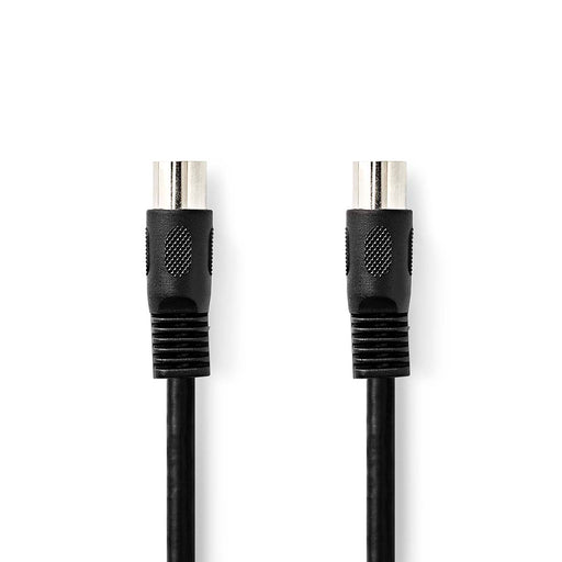 Nedis DIN Audio Cable - DIN 5-Pin Male, DIN 5-Pin Male, Nickel Plated, Black - Label