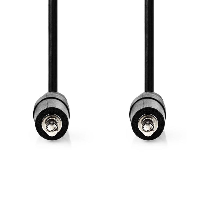 Nedis Stereo Audio Cable - 3.5 mm Male, 3.5 mm Male, Nickel Plated, Black - Label