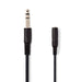 Nedis Stereo Audio Cable - 6.35 mm Male, 6.35 mm Female, Nickel Plated, Round - Label