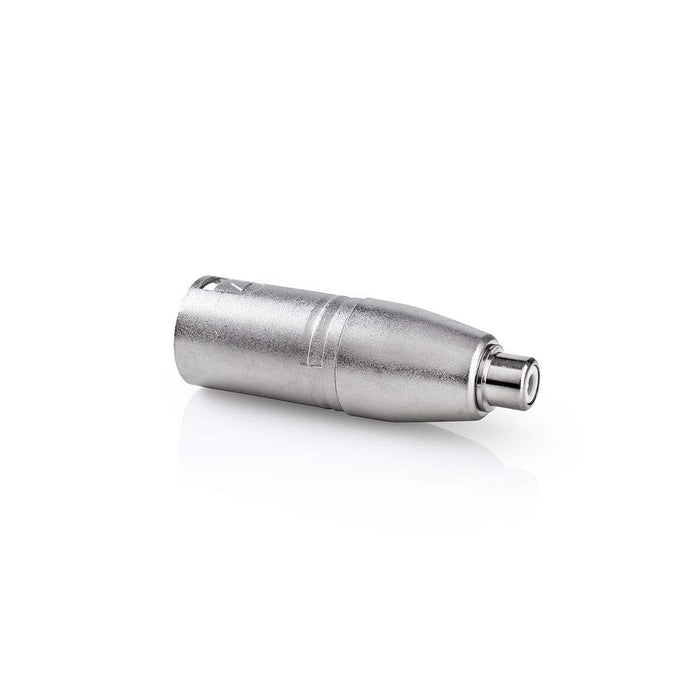 Nedis XLR Adapter - XLR 3-Pin Male, RCA Female, Nickel Plated, 10 pcs - Envelope