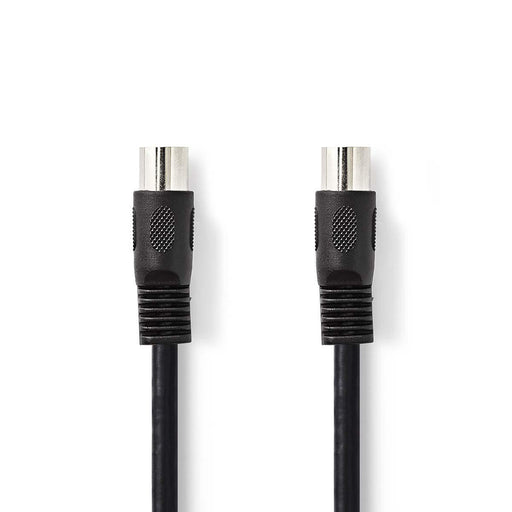 Nedis DIN Audio Cable - DIN 5-Pin Male, DIN 5-Pin Male, Nickel Plated, Black - Envelope