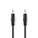 Nedis Stereo Audio Cable - 3.5 mm Male, 3.5 mm Male, Nickel Plated, Black - Envelope