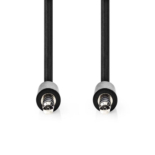 Nedis Stereo Audio Cable - 3.5 mm Male, 3.5 mm Male, Nickel Plated, Black - Polybag