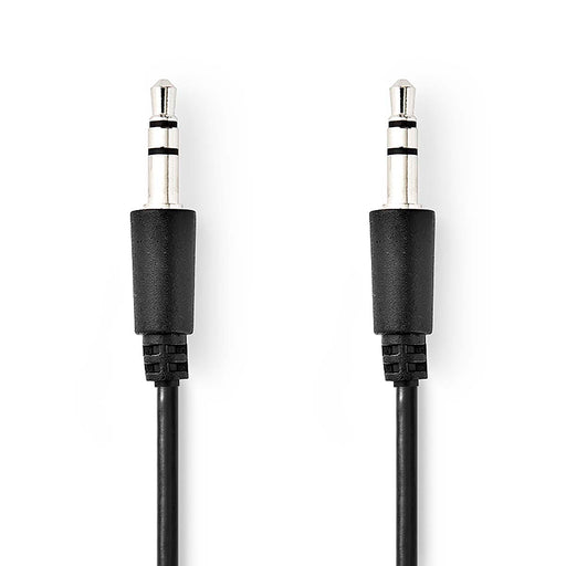 Nedis Stereo Audio Cable - 3.5 mm Male, 3.5 mm Male, Nickel Plated, Black - Polybag