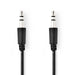 Nedis Stereo Audio Cable - 3.5 mm Male, 3.5 mm Male, Nickel Plated, Black - Polybag