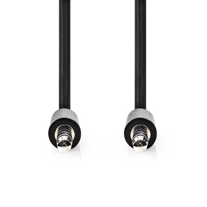 Nedis Stereo Audio Cable - 3.5 mm Male, 3.5 mm Male, Nickel Plated, Black - Envelope