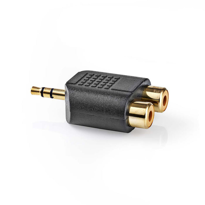 Nedis Stereo Audio Adapter - 3.5 mm Male, 2x RCA Female, Gold Plated, 10 pcs - Polybag