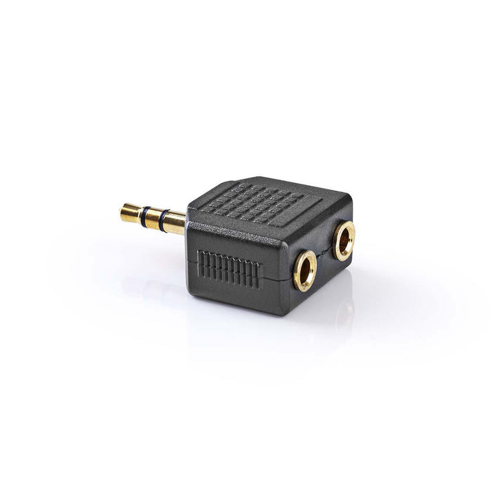 Nedis Stereo Audio Adapter - 3.5 mm Male, 2x 3.5 mm Female, Gold Plated, 10 pcs - Polybag