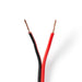 Nedis Speaker Cable - 2x 0.75 mm², CCA, 100.0 m, Black / Red - Wrap