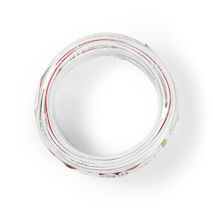 Nedis Speaker Cable - 2x 0.75 mm², CCA, 15.0 m, White - Wrap