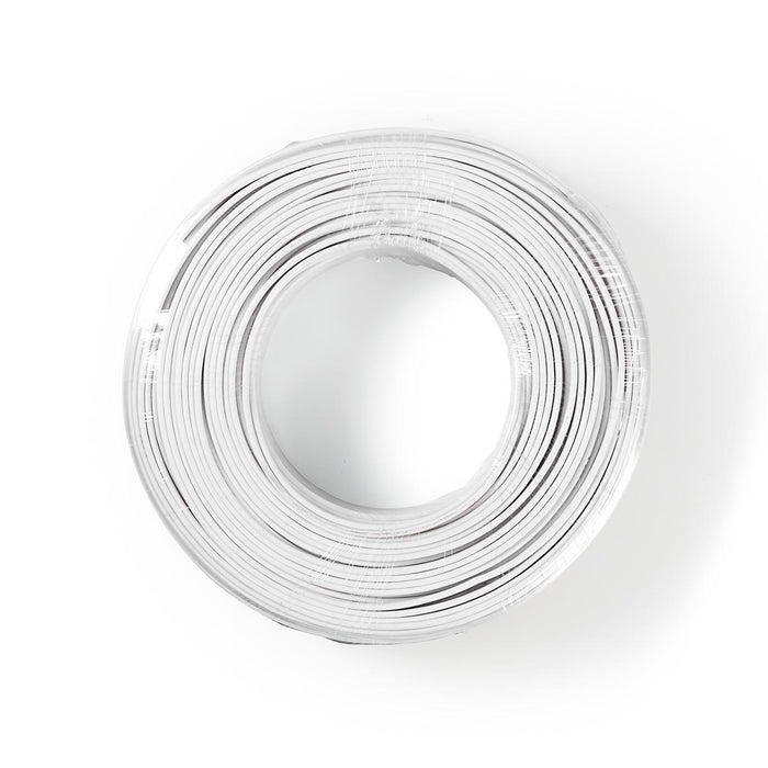 Nedis Speaker Cable - 2x 1.50 mm², CCA, 100.0 m, White - Wrap