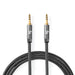 Nedis Stereo Audio Cable - 3.5 mm Male, 3.5 mm Male, Gold Plated, Anthracite / Gun Metal Grey - Cover Window Box