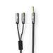 Nedis Stereo Audio Cable - 3.5 mm Male, 2x 3.5 mm Female, Gold Plated, Grey / Gun Metal Grey - Cover Window Box