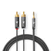 Nedis Stereo Audio Cable - 3.5 mm Male, 2x RCA Male, Gold Plated, Gun Metal Grey - Cover Window Box