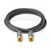 Nedis Subwoofer Cable - RCA Male, RCA Male, Gold Plated, Anthracite / Gun Metal Grey - Cover Box