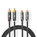 Nedis Stereo Audio Cable - 2x RCA Male, 2x RCA Female, Gold Plated, Grey / Gun Metal Grey - Cover Window Box