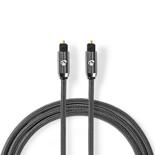 Nedis Optical Audio Cable - TosLink Male, TosLink Male, 1.00 m, Gun Metal Grey - Cover Window Box