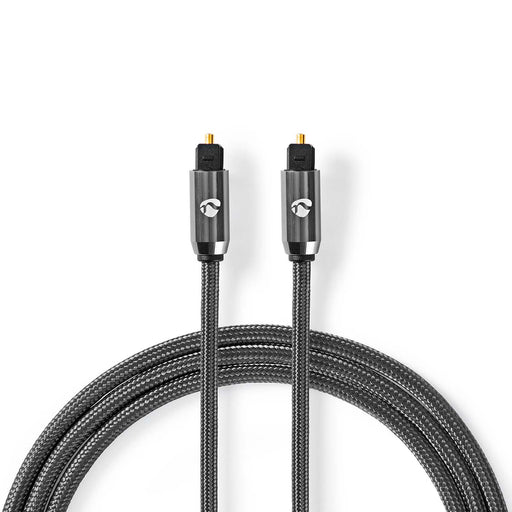 Nedis Optical Audio Cable - TosLink Male, TosLink Male, 5.00 m, Gun Metal Grey - Cover Window Box