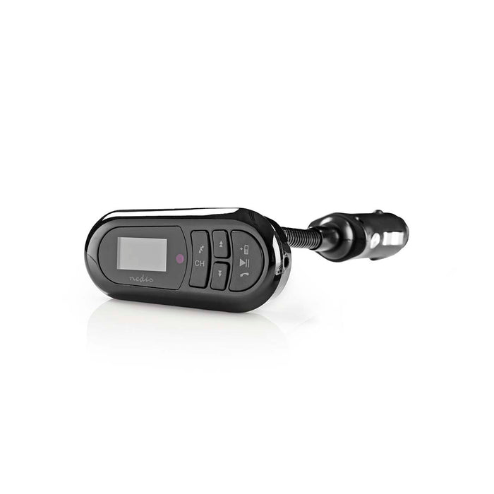 Nedis Car FM Transmitter - Gooseneck, Hands free calling, 0.4", Google Assistant / Siri - Black