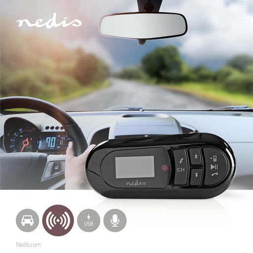 Nedis Car FM Transmitter - Gooseneck, Hands free calling, 0.4", Google Assistant / Siri - Black