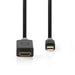 Nedis Mini DisplayPort Cable - DisplayPort 1.4, Mini DisplayPort Male, HDMI Connector, Anthracite - Polybag