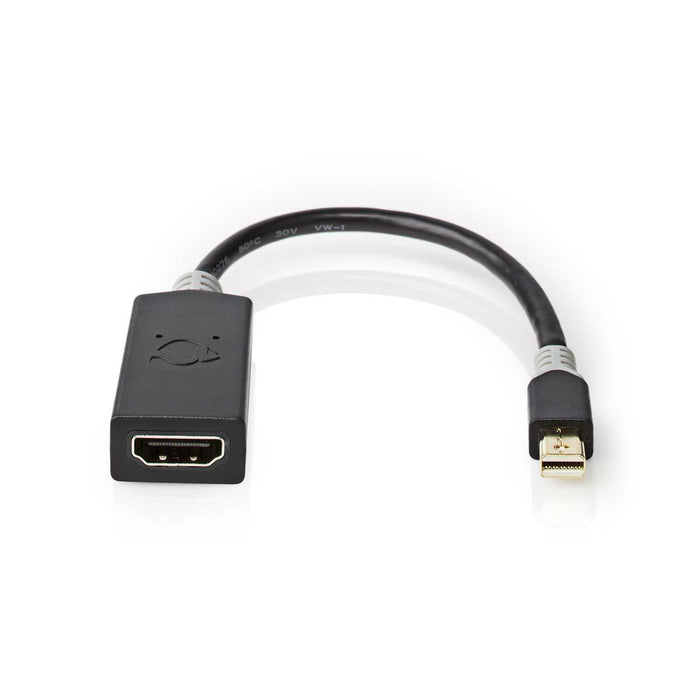 Nedis Mini DisplayPort Cable - DisplayPort 1.4, Mini DisplayPort Male, HDMI Output, Anthracite - Polybag