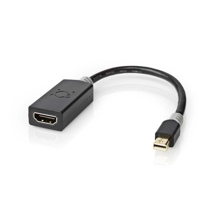 Nedis Mini DisplayPort Cable - DisplayPort 1.4, Mini DisplayPort Male, HDMI Output, Anthracite - Polybag