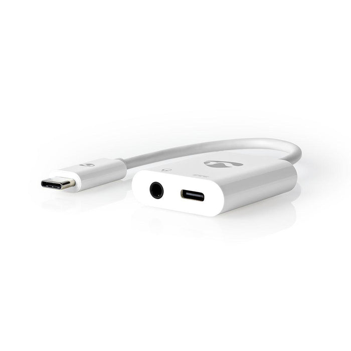 Nedis USB Adapter - USB 3.1, USB-C Male, USB-C Female / 3.5 mm Female, White - Polybag