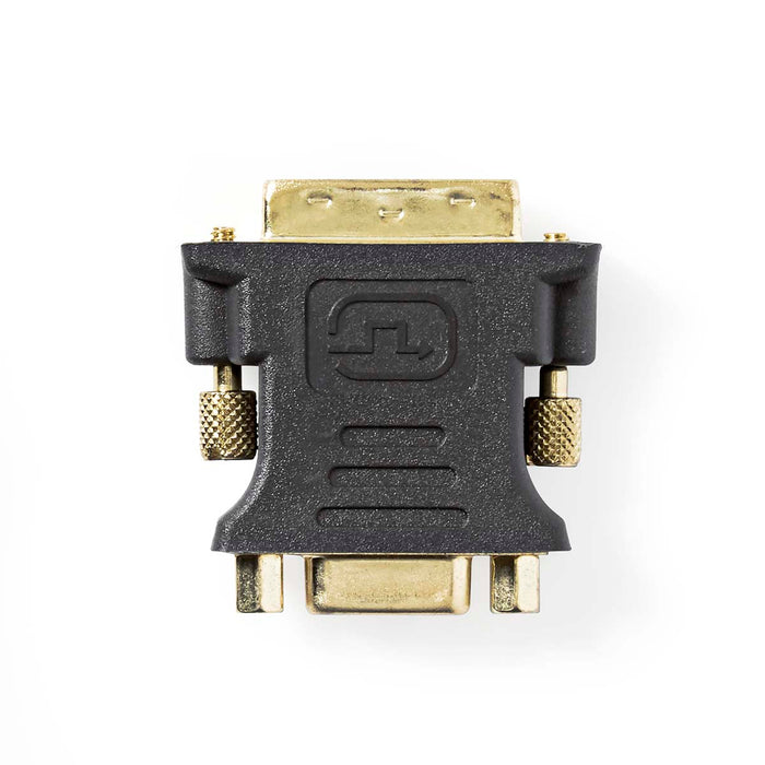 Nedis DVI Adapter - DVI-I 24+5-Pin Male, VGA Female, Gold Plated, Anthracite - Window Box with Euro Lock