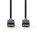 Nedis DisplayPort Cable - DisplayPort Male, DisplayPort Male, 4K@60Hz, Anthracite / Grey - Box