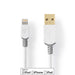 Nedis Lightning Cable - USB 2.0, Apple Lightning 8-Pin, USB-A Male, Grey / White - Window Box