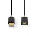 Nedis USB Cable - USB 2.0, USB-A Male, USB-A Female, Anthracite - Box