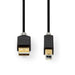 Nedis USB Cable - USB 2.0, USB-A Male, USB-B Male, Anthracite - Box